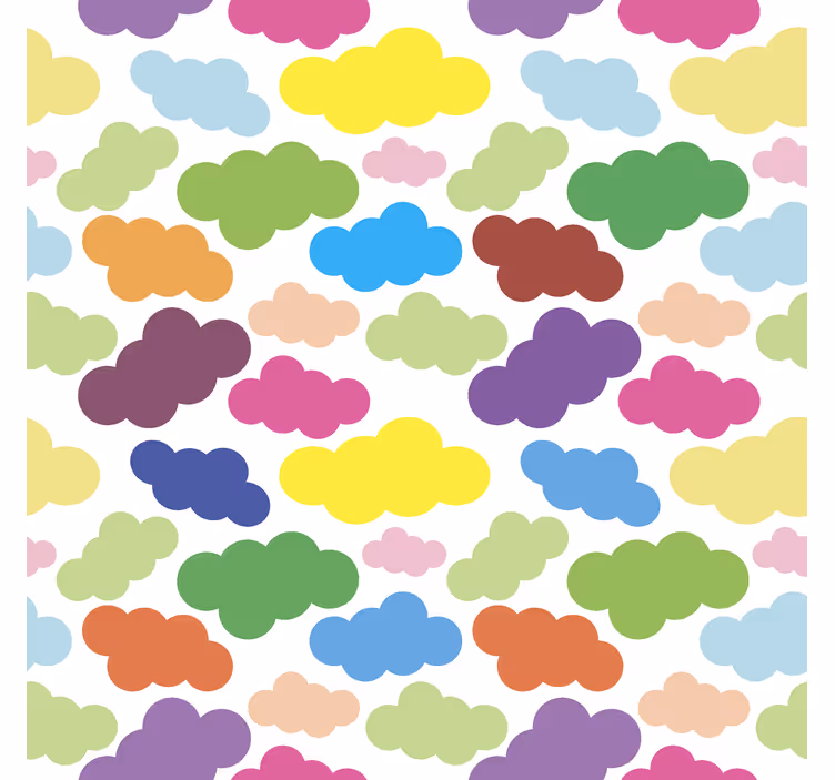 Tende a rullo di nuvole modello colorato - TenStickers