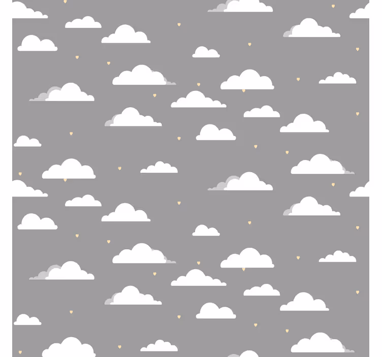 Tende a rullo di nuvole motivo grigio - TenStickers