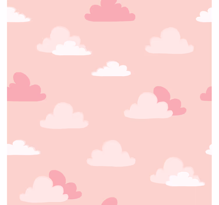 Tende a rullo di nuvole motivo rosa e bianco - TenStickers