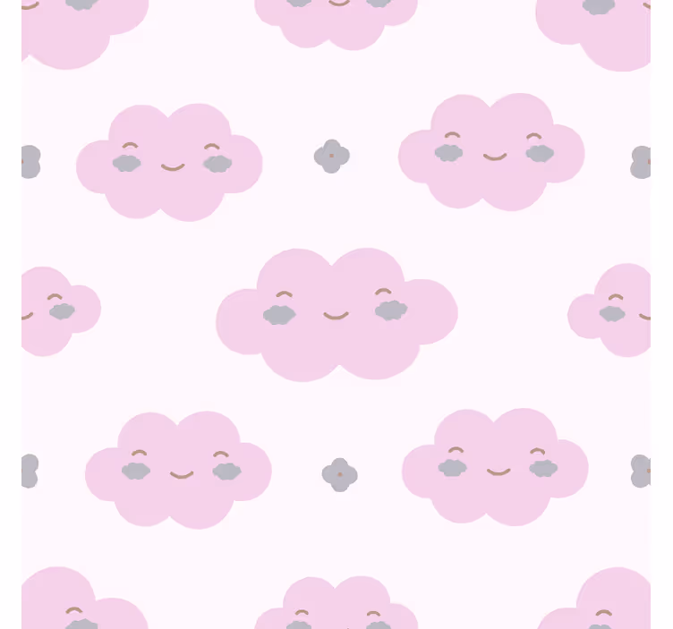 Tende a rullo di nuvole modello per bambini rosa - TenStickers