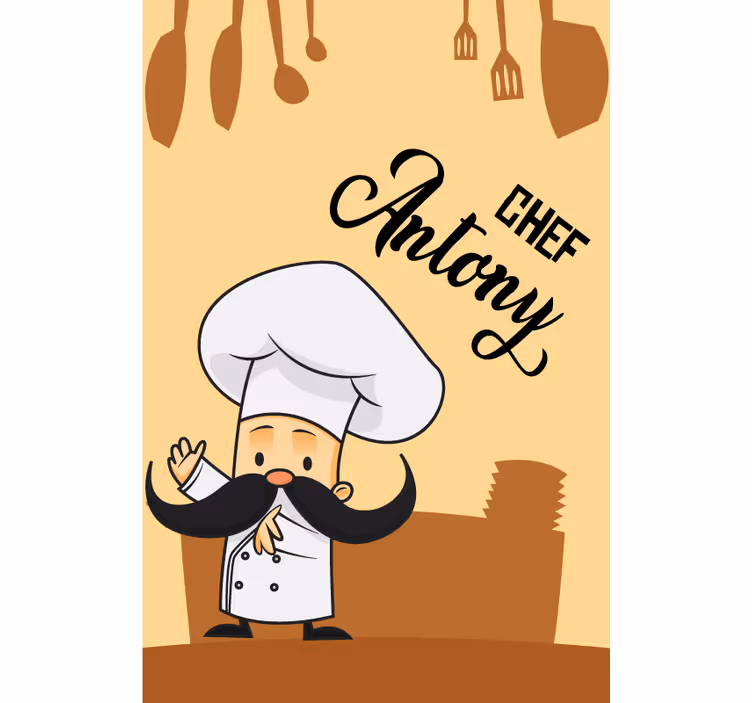 Tenda a rullo cucina chef personalizzato - TenStickers