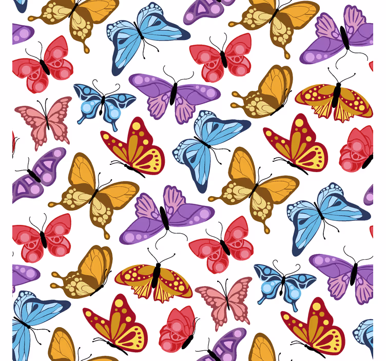 Tende a rullo di farfalle disegno colorato - TenStickers