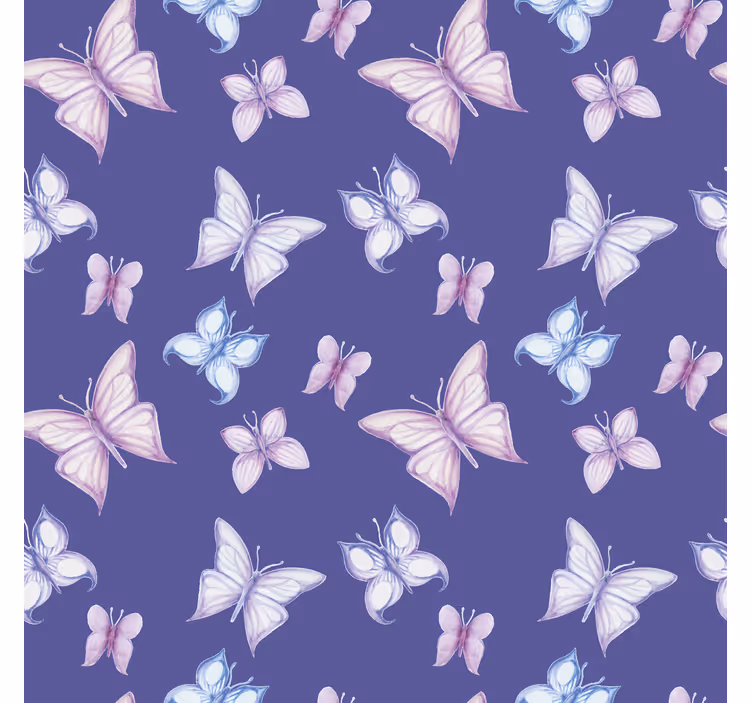 Tende a rullo di farfalle sfondo viola - TenStickers