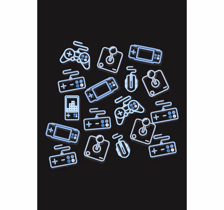 Tenda a rullo controlli blu - TenStickers
