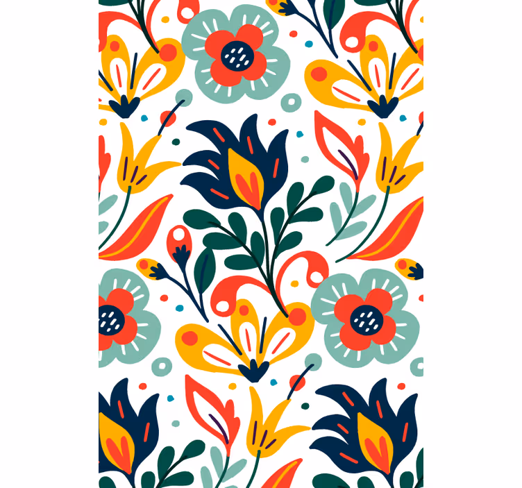 Tenda a rullo fiori e piante stampa con motivo botanico - TenStickers