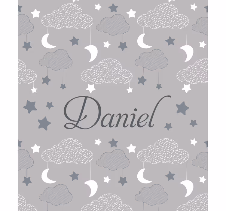 Tende a rullo personalizzabili nuvole stellate grigie - TenStickers