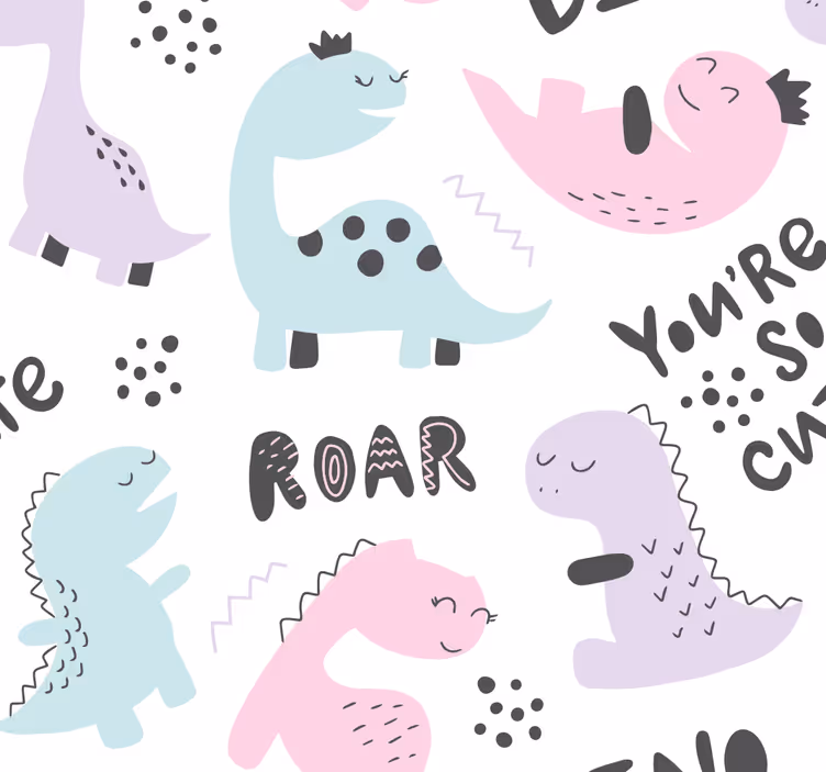 Tenda a rullo dinosauro principessa dino - TenStickers