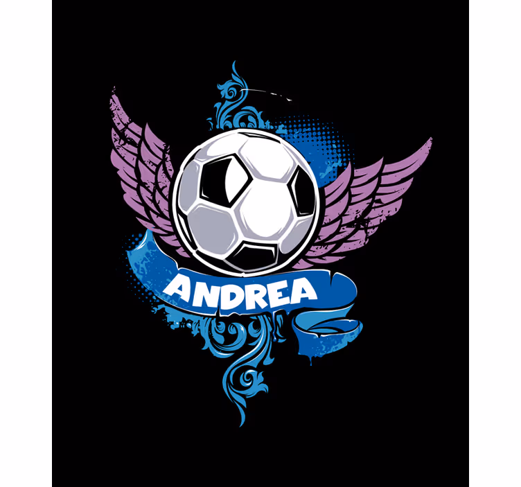 Tenda a rullo calcio palla volante con nome - TenStickers