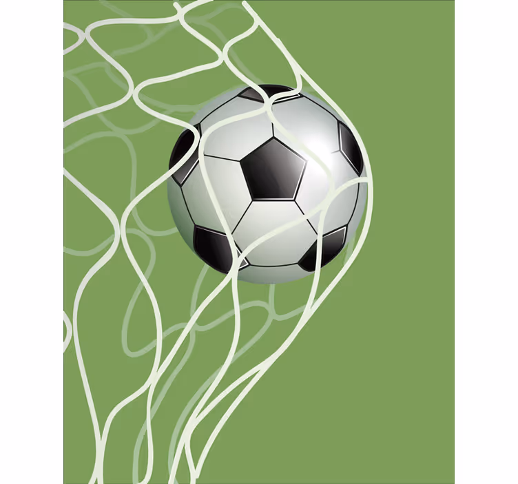 Tenda a rullo calcio palla in movimento in porta - TenStickers
