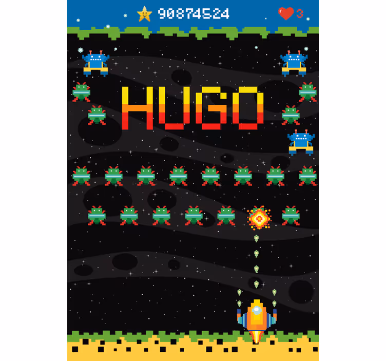 Tenda a rullo gamer schermo arcade a 8 bit - TenStickers