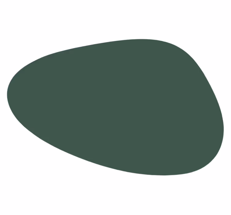 Tovaglietta americana verde ovale irregolare - TenStickers