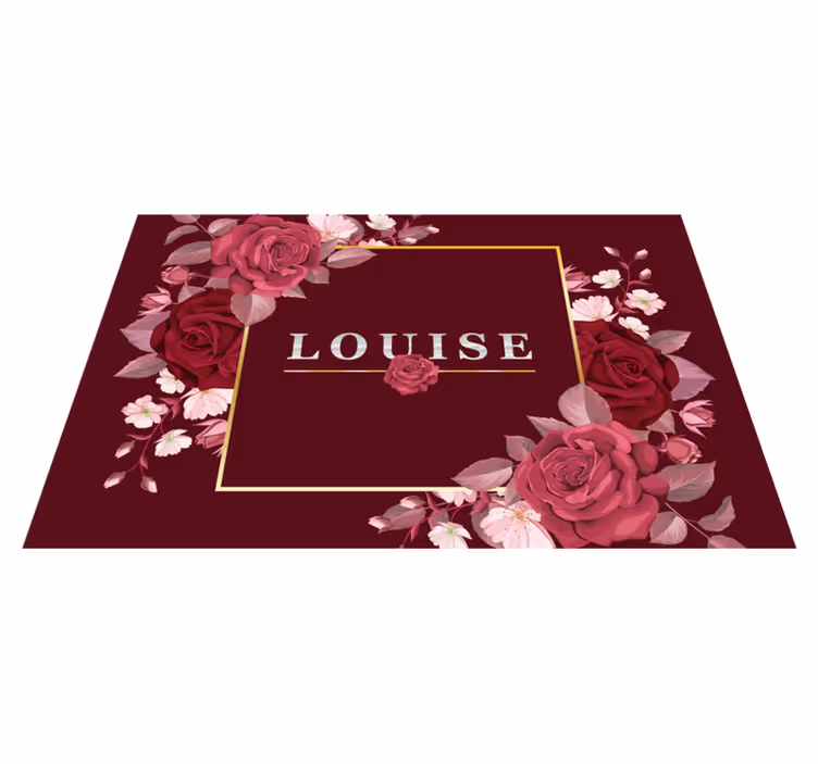 Personalizzaare tovagliette con nome di rose - TenStickers