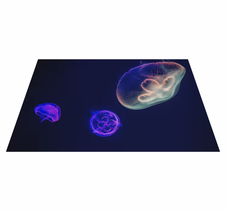 Tovaglietta americana con nome tema meduse colorate - TenStickers