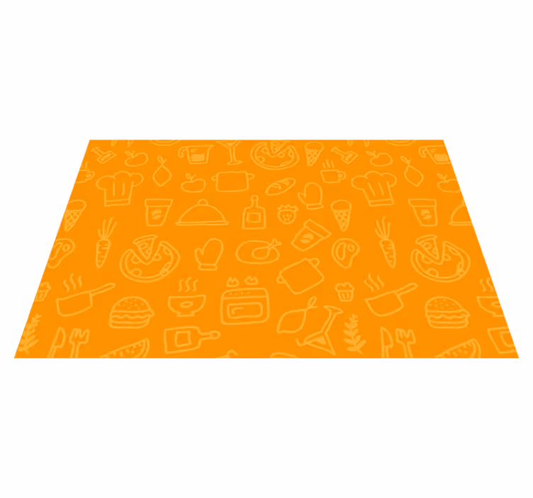 Tovaglietta americana originale con pattern icone cucina - TenStickers