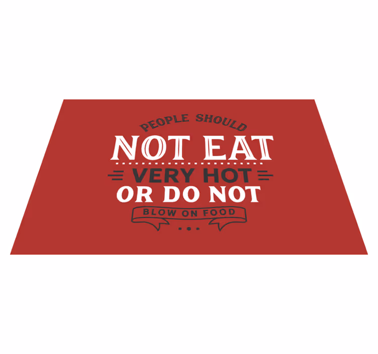 Tovaglietta americana frase messaggio educativo alimentare - TenStickers