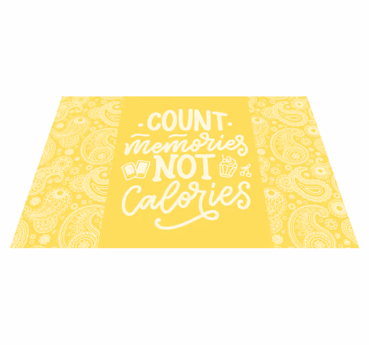Tovaglietta americana frase conta i ricordi concetto - TenStickers