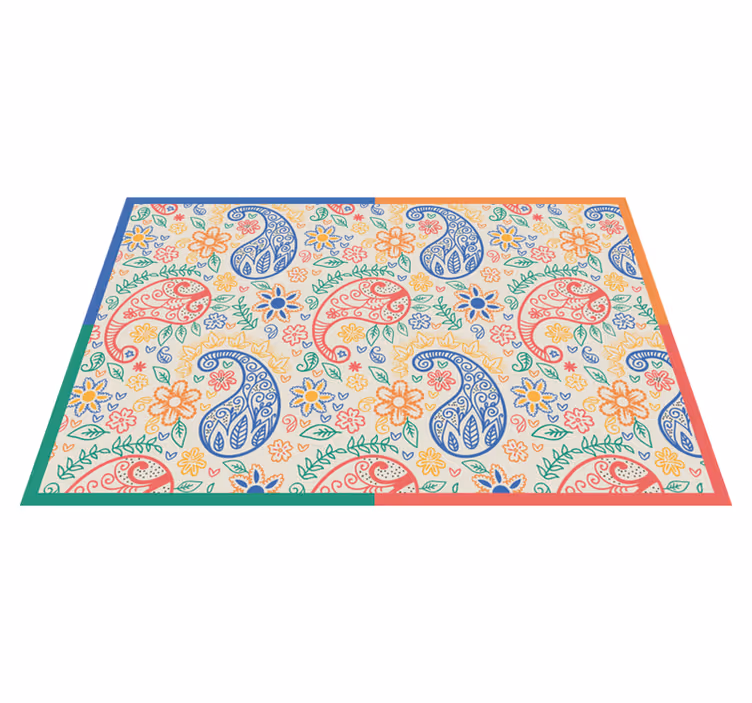 Tovaglietta americana textu stampa paisley colorata - TenStickers