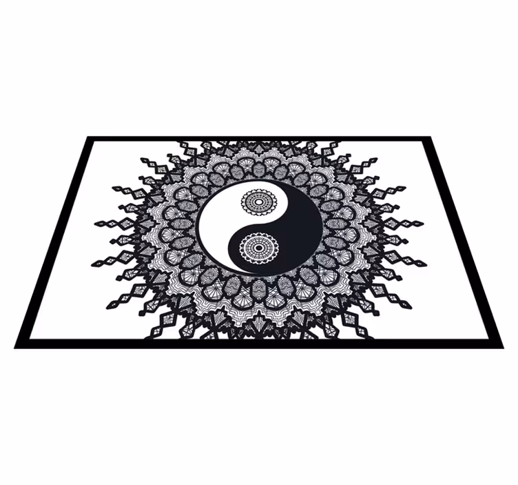 Tovaglietta americana textu motivo mandala yin yang - TenStickers