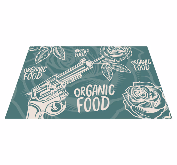 Tovaglietta americana originale cibo biologico revolver - TenStickers