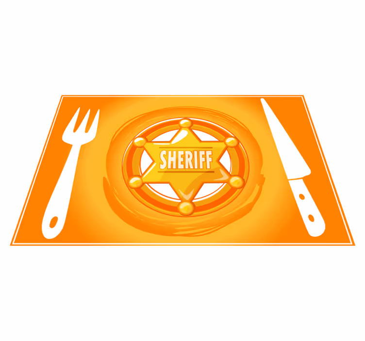 Tovaglietta americana originale tema stella sceriffo - TenStickers
