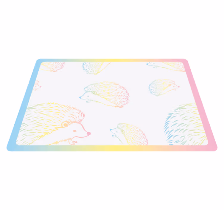 Tovaglietta americana infantile motivo riccio colorato - TenStickers