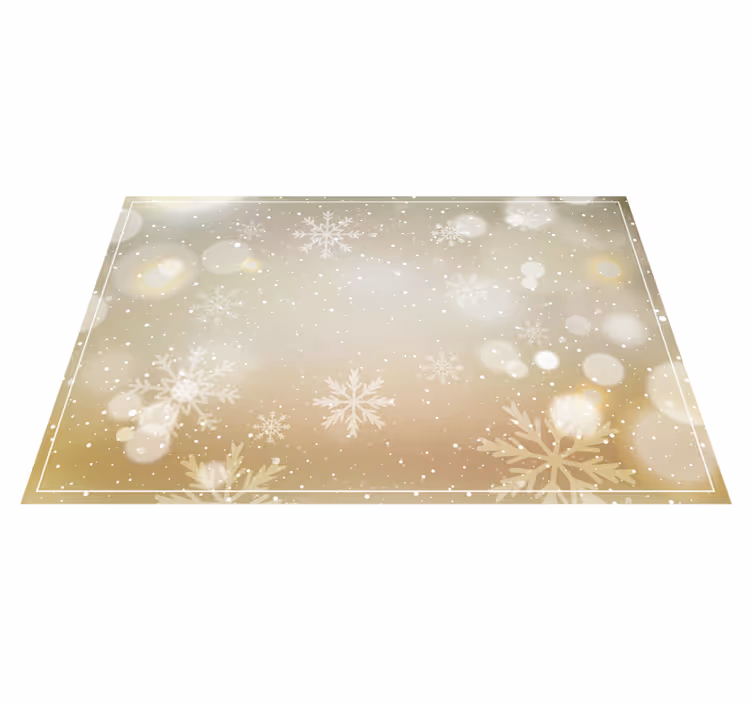 Tovaglietta americana natale sfondo di fiocchi di neve - TenStickers