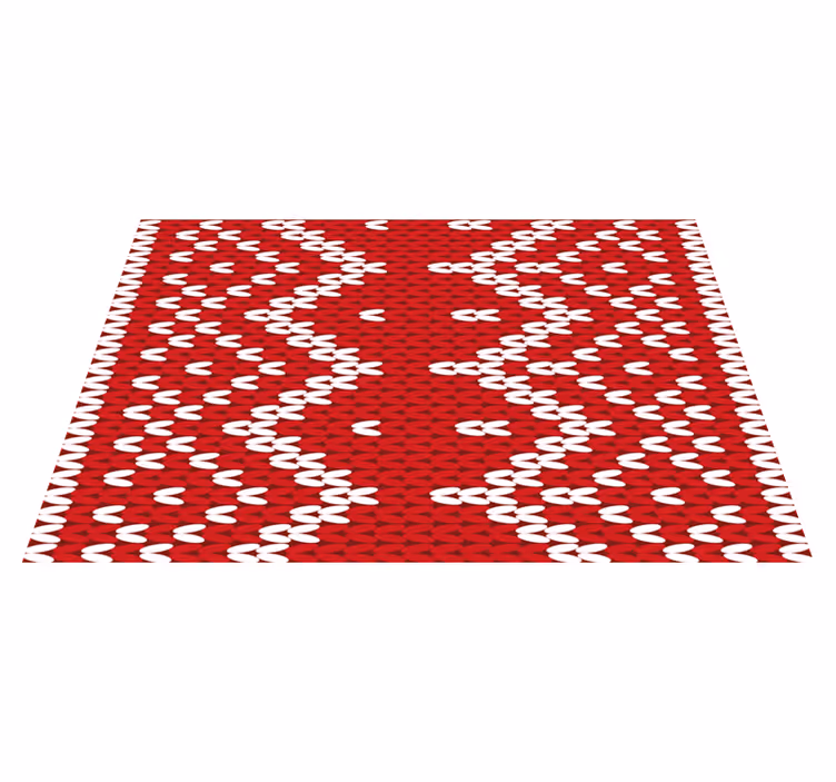 Tovaglietta americana textu motivo geometrico rosso - TenStickers