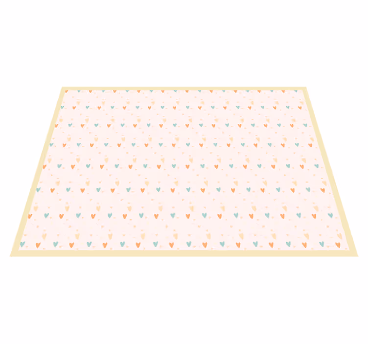 Tovaglietta americana infantile con sfondo a cuori - TenStickers