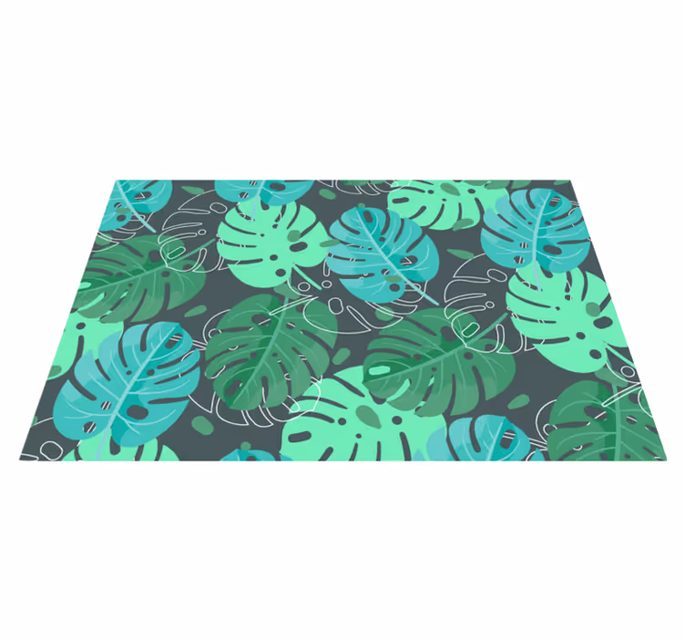 Tovaglietta americana textu motivo foglia tropicale - TenStickers