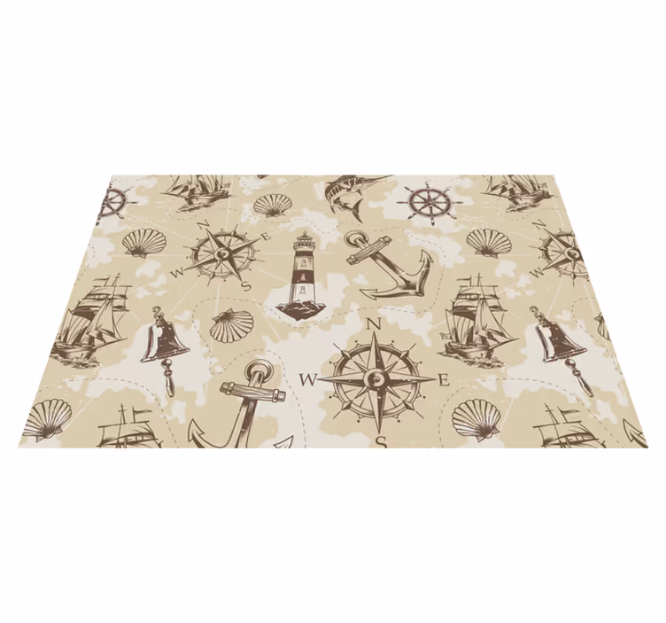 Tovaglietta americana originale con motivi nautici - TenStickers