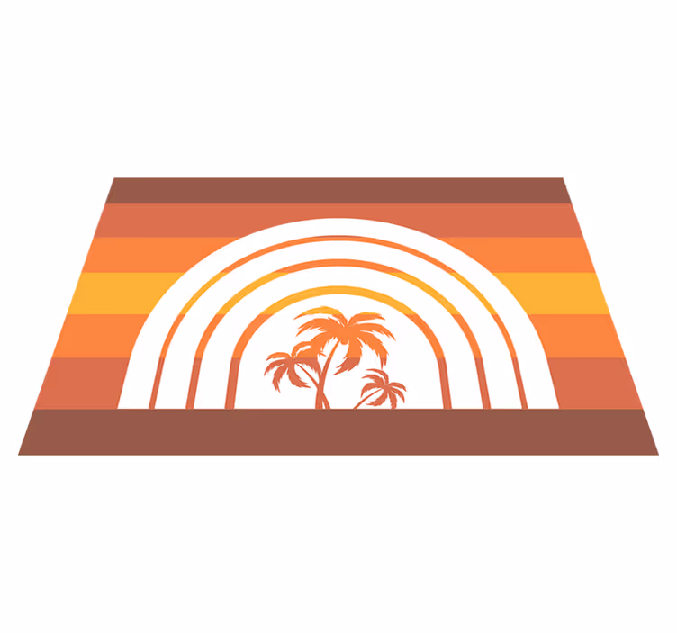 Tovaglietta americana moderna archi al tramonto retro - TenStickers