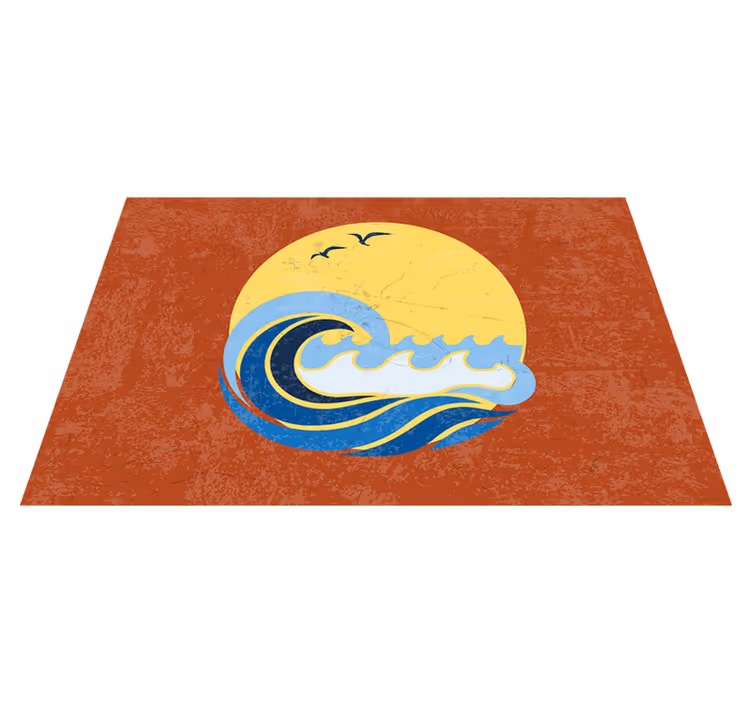 Tovaglietta americana originale scena onde al tramonto - TenStickers