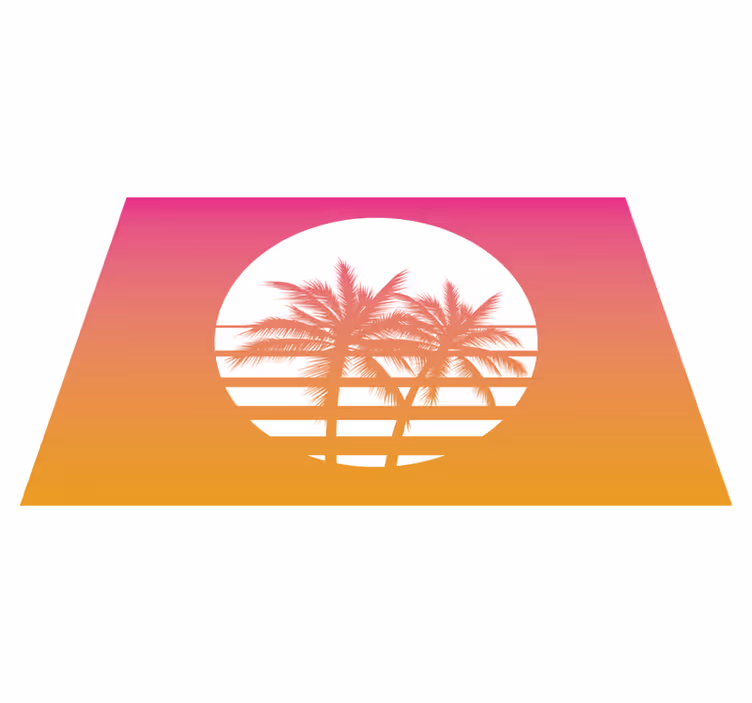 Tovaglietta americana originale palma al crepuscolo - TenStickers