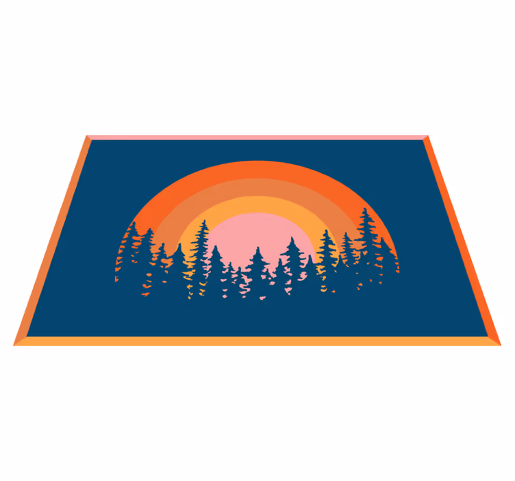 Tovaglietta americana originale paesaggio arcobaleno vivace - TenStickers