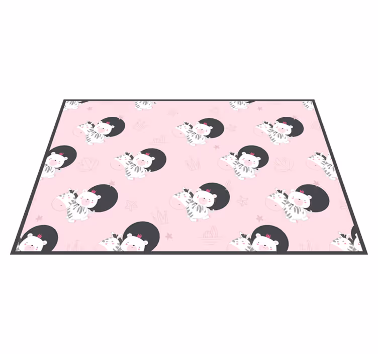 Tovaglietta americana infantile illustrazioni di zebra cute - TenStickers