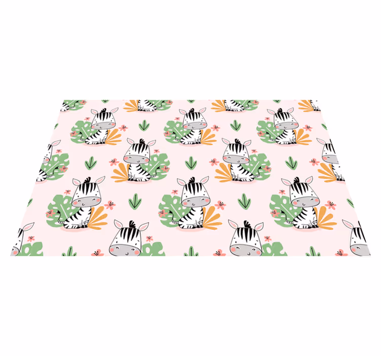 Tovaglietta americana infantile motivo zebra carina - TenStickers