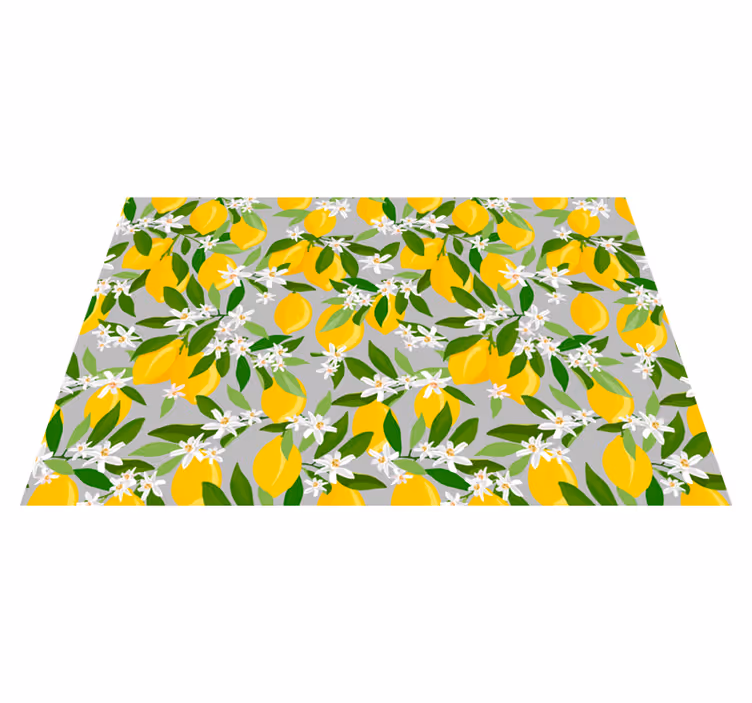 Tovaglietta americana originale motivo floreale limone - TenStickers