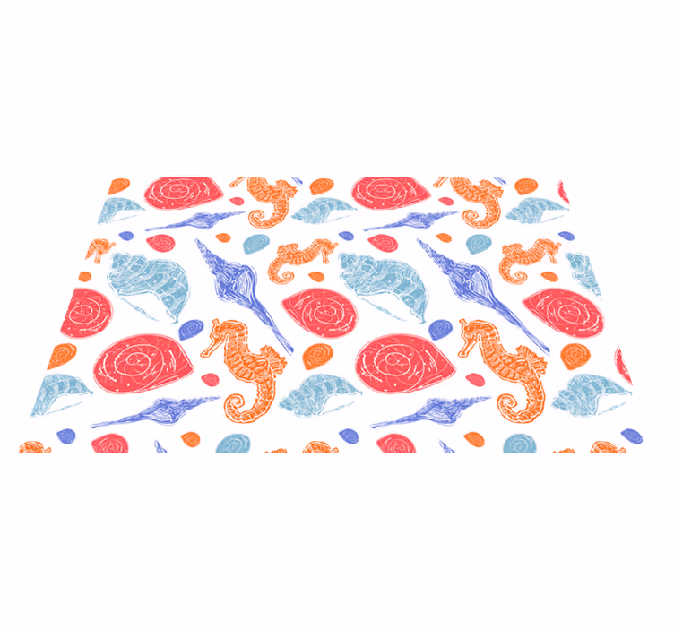 Tovaglietta americana originale conchiglie e cavallucci - TenStickers