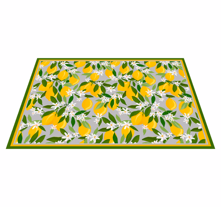 Tovaglietta americana originale motivi floreali limone - TenStickers