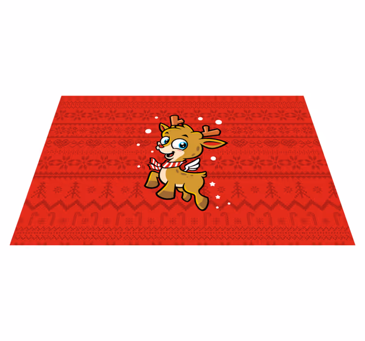 Tovaglietta americana natale personaggio renna carina - TenStickers