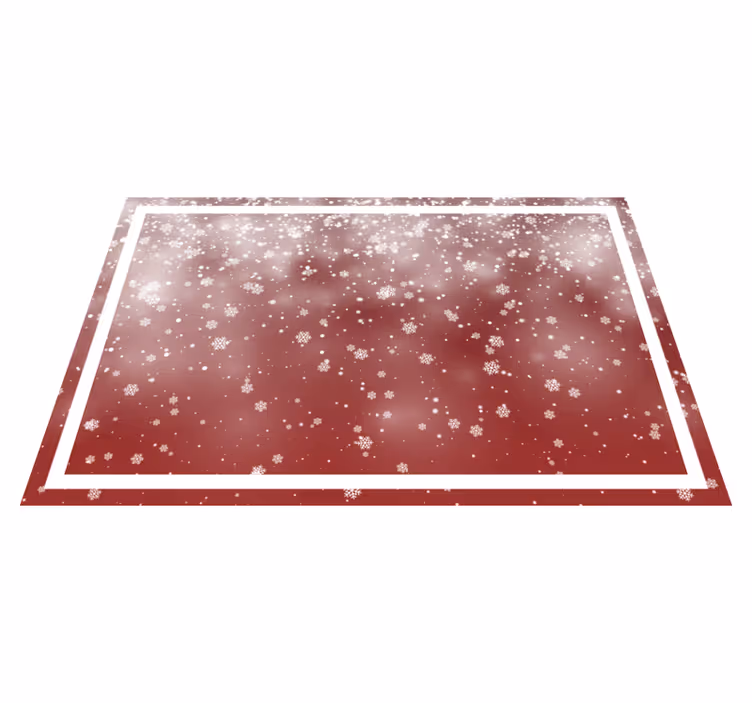 Tovaglietta americana natale scena di fiocchi festivi - TenStickers