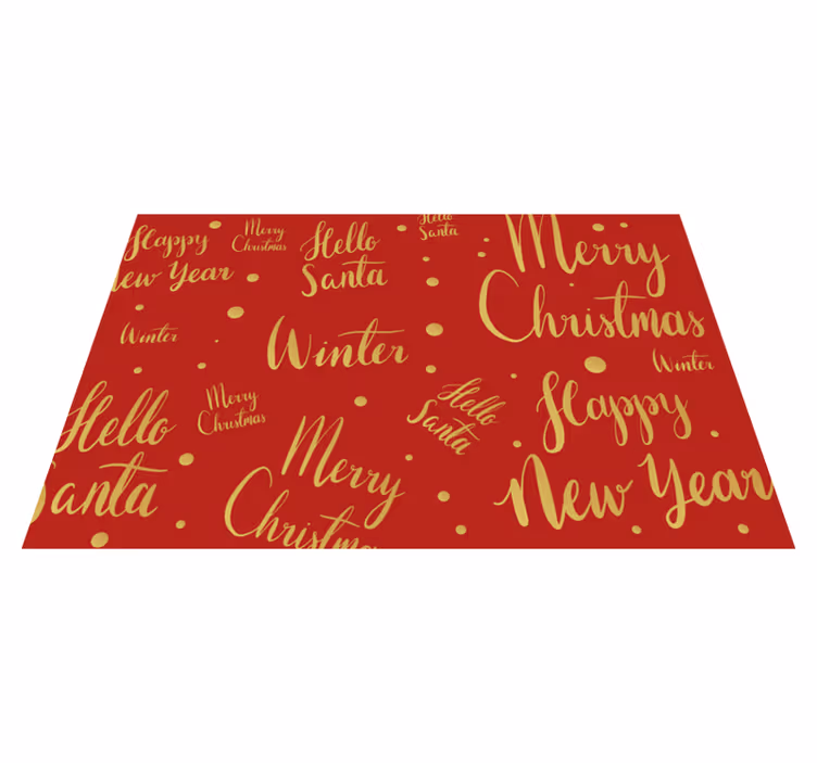 Tovaglietta americana natale motivi di auguri festivi - TenStickers