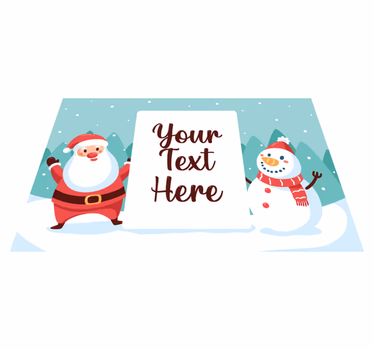 Tovaglietta americana natale babbo natale e pupazzo di neve - TenStickers