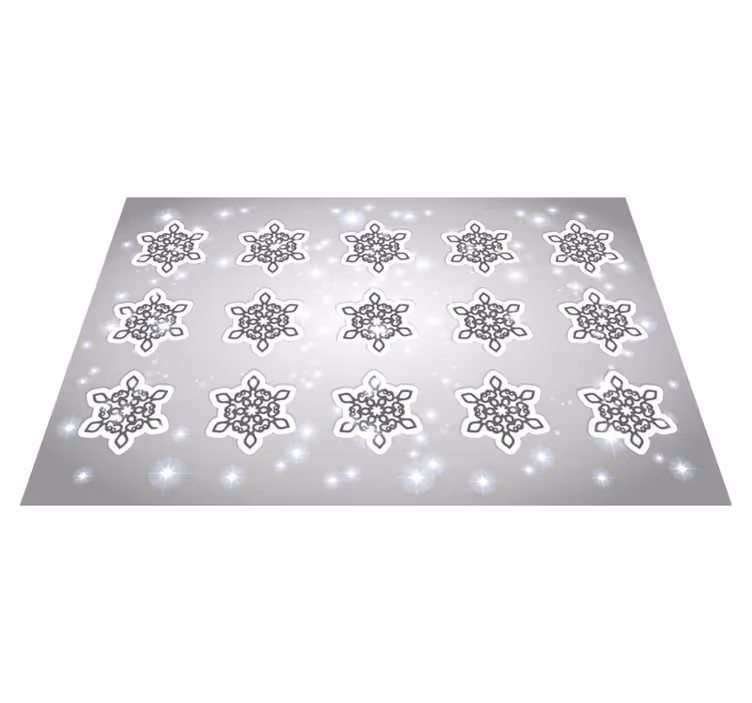 Tovaglietta americana natale motivo fiocco di neve - TenStickers