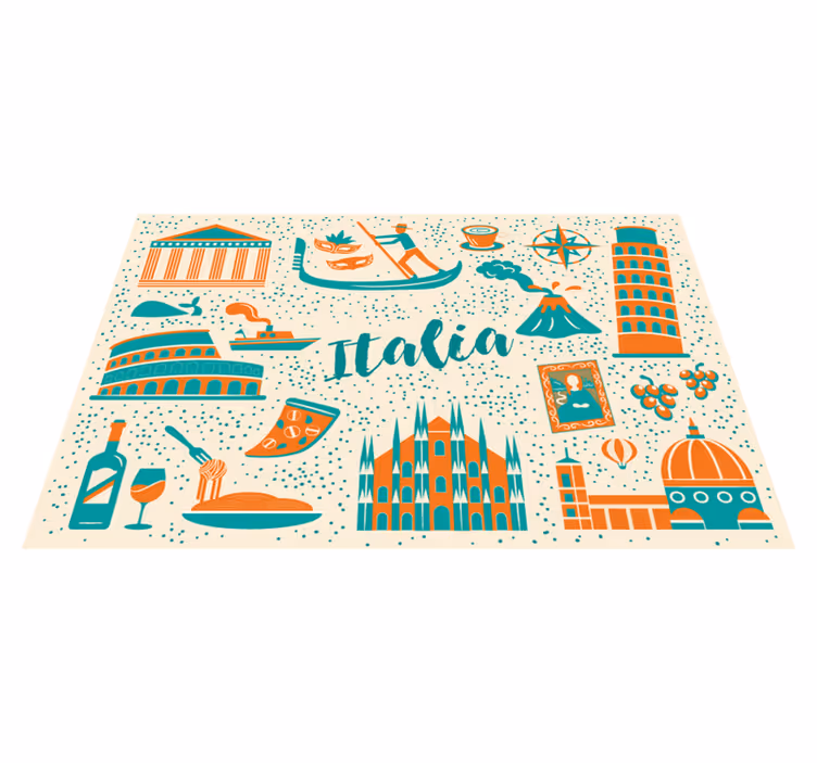 Tovaglietta americana originale scene culinarie italiane - TenStickers