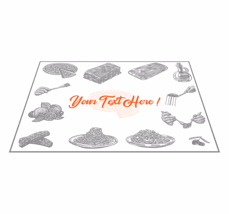 Tovaglietta americana originale stile illustrazione cibo - TenStickers