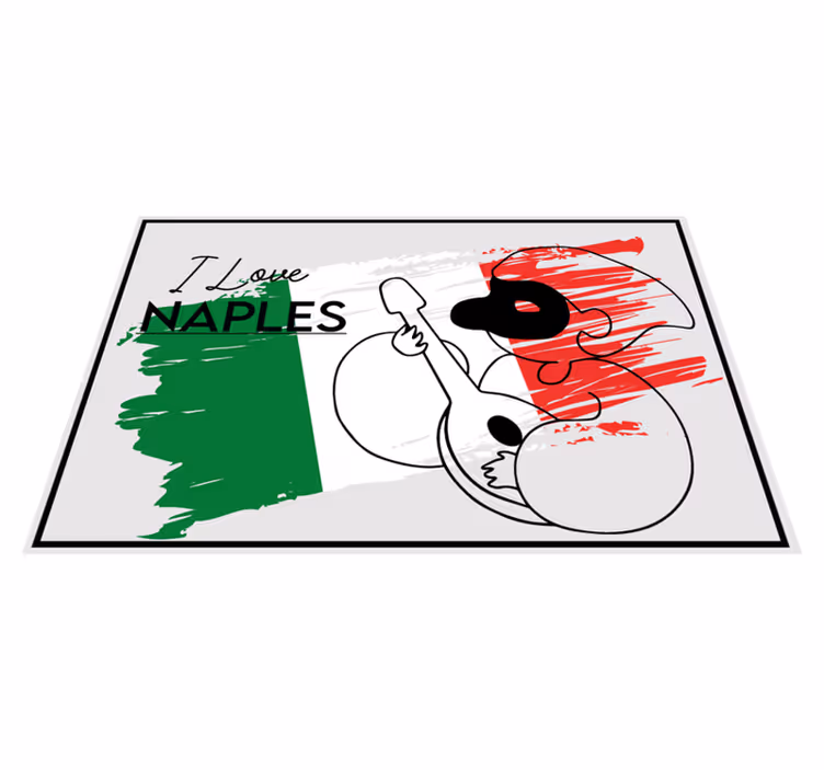 Tovaglietta americana frase ti amo napoli design - TenStickers