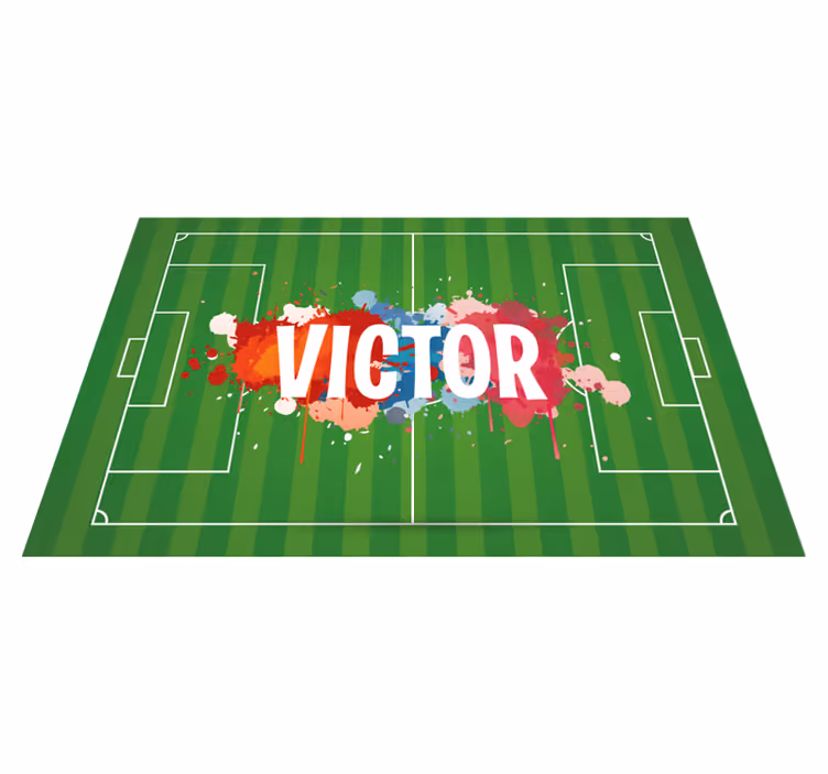 Tovaglietta americana campo da calcio e nome - TenStickers