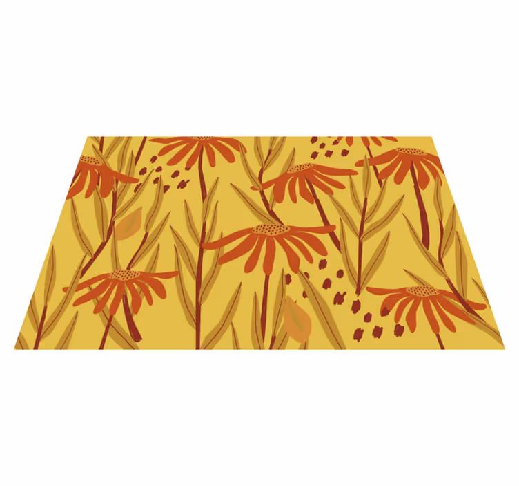 Tovaglietta americana originale motivo floreale giallo - TenStickers