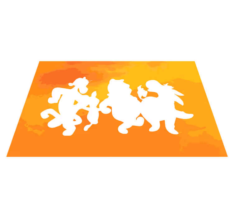 Tovaglietta americana infantile silhouette di personaggi - TenStickers